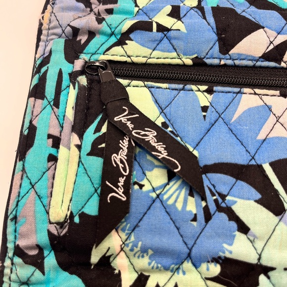 Vera Bradley Camofloral Blues Greens Trifold Wallet - Picture 6 of 6